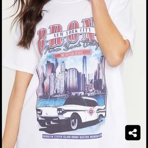 PrettyLittleThing Vintage Print Oversized TShirt